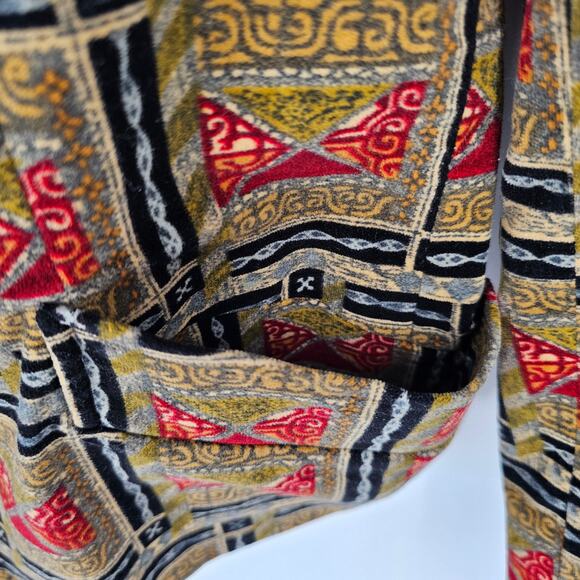 Vintage Harve Benard 90s Velvet Tile Print Geometric Blazer Jacket Retro 10 - Picture 4 of 7